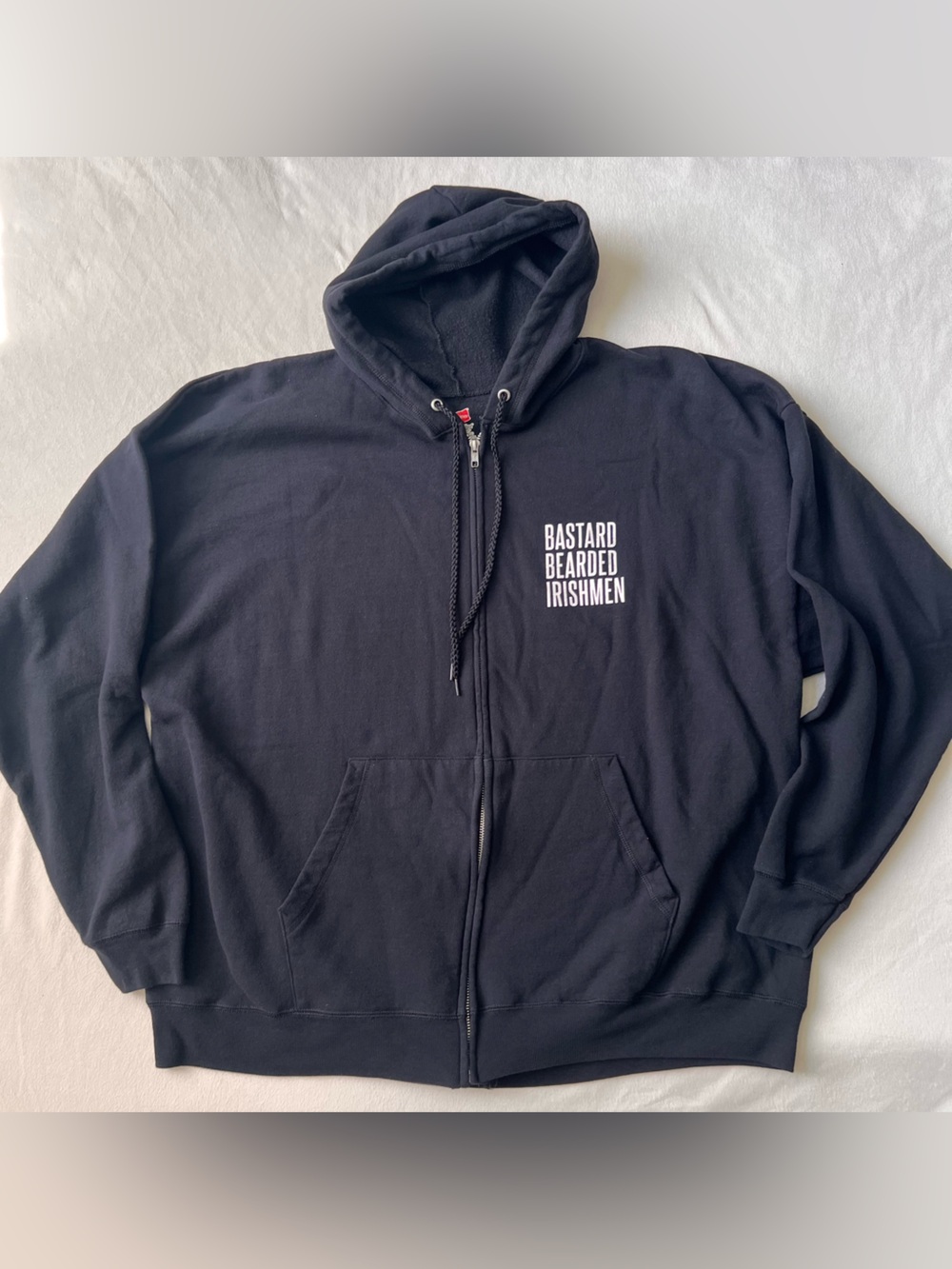 Bastard Bearded Irishmen Full Zip Hooded Sweatshirt Bar Funny Pittsburgh